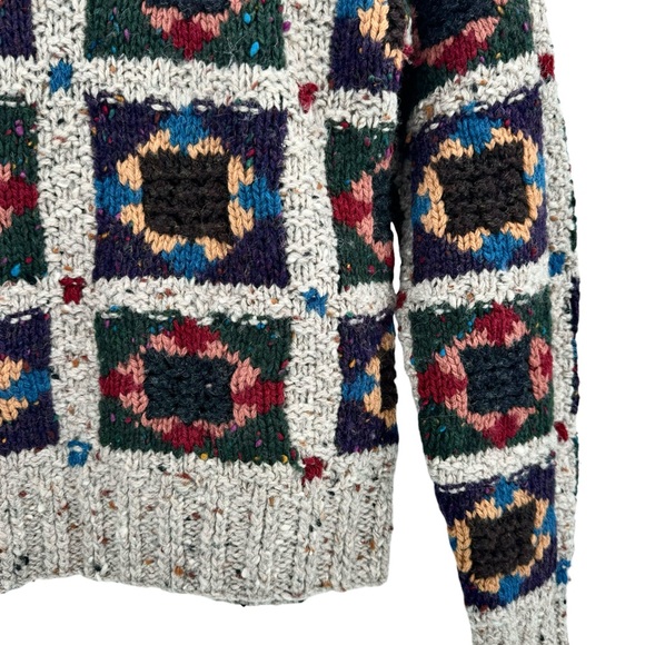 Vintage Woolrich Sweater Women's Crewneck Pullover Geometric 100% Wool | M - Picture 4 of 7
